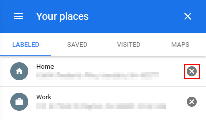 Google Maps Remove Home Label