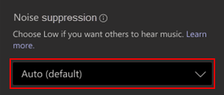 Microsoft Teams Noise Suppression Settings During Meeting