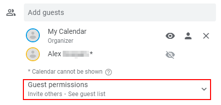 Google Calendar Guest Permission Collapsed