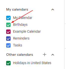 outlook delete birthday calendar