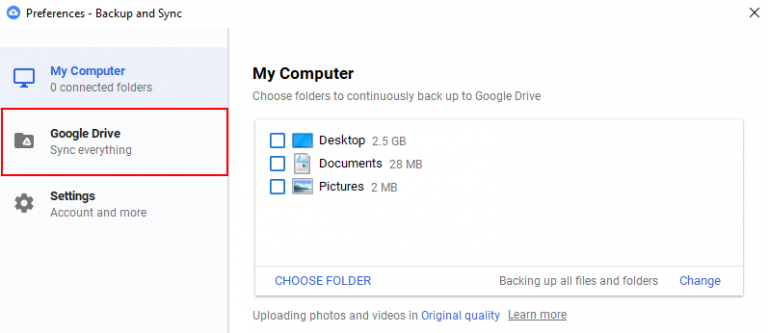 google drive for desktop is replacing backup and sync