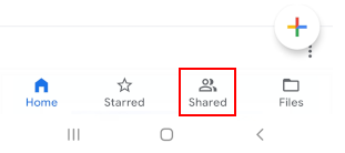 Google Drive Mobile App Shared Icon