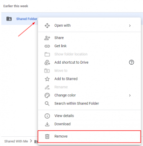 How to Remove Shared Files in Google Drive