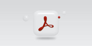 3D Model of Adobe Acrobat Logo
