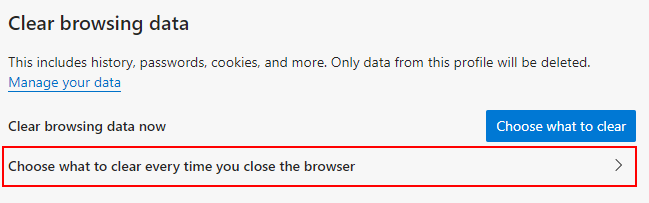 clear cache cookies microsoft edge