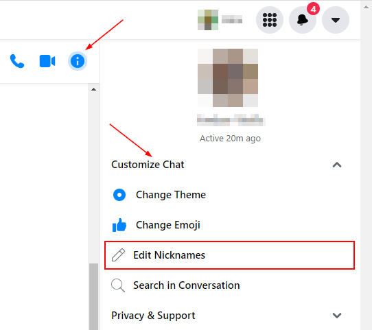 Chat change nickname facebook How to