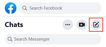 Facebook Messenger Web New Message Button