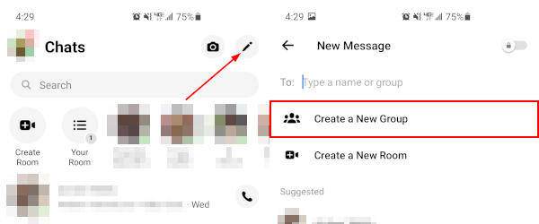 In messenger to chat create group how How to