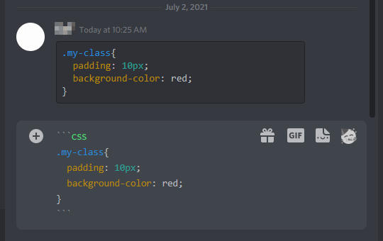 Discord Code Block Formatting