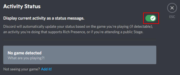 hide online status discord