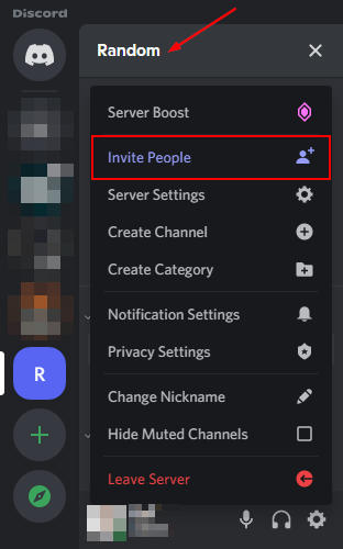 Discord Invite People in Server Right Click Menu