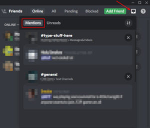 Discord Mentions Tab in Inbox