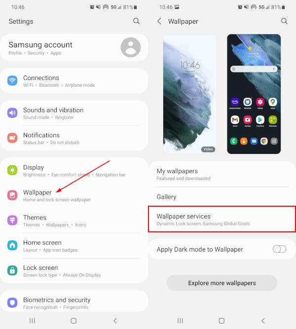 How to Turn off Dynamic Lock Screen on Samsung Galaxy S21 - TechSwift