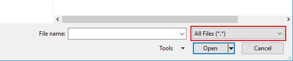 Windows 10 File Type Dropdown in File Explorer