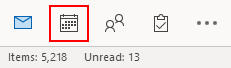 Outlook 365 Calendar Icon