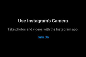 Instagram Enable Camera Access Message