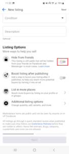 How to Hide Your Facebook Marketplace Listings from Friends