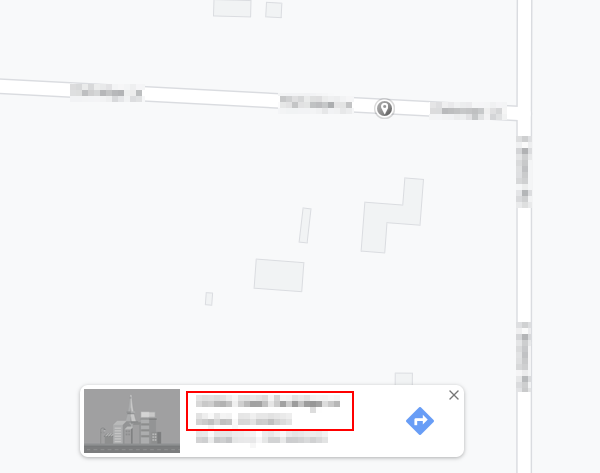 Google Maps Web Nearest Address to Dropped Pin Window