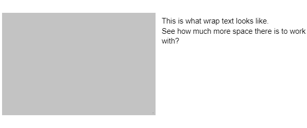 Google Docs Example of Wrap Text