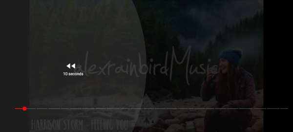 YouTube Mobile App Rewind Double-Tap on Video